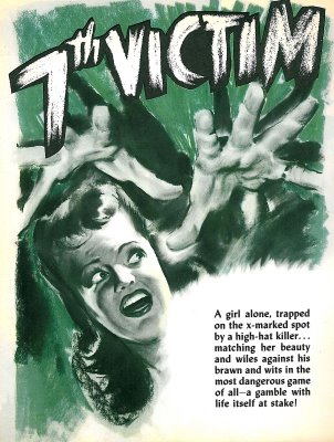 An early promotional picture from the 1943 film 7th Victim. 