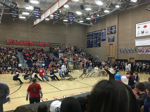 Tug of war competitions ended with seniors in the lead.