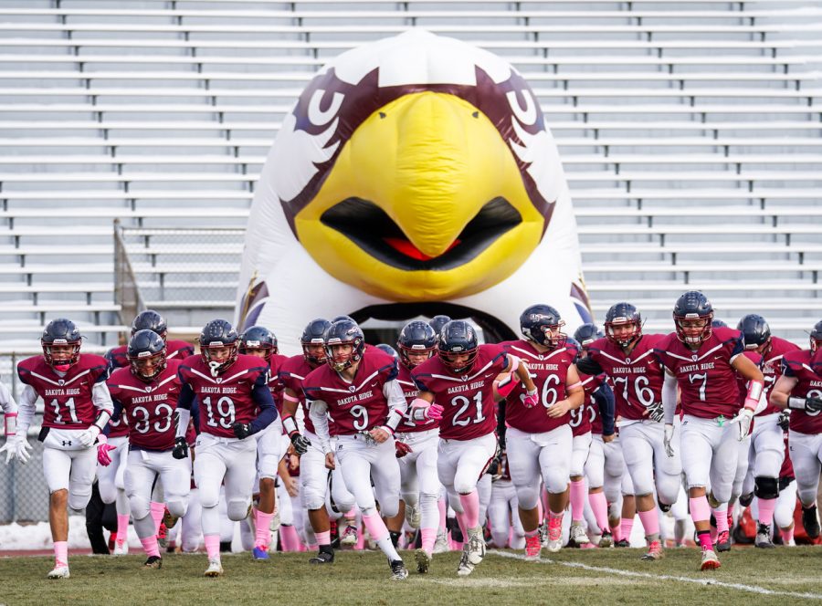 The Eagles came out with all of their pink pride. 