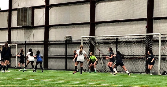 With a keeper change from Mia Bussey, Freshmen, to Signey Logan, sophomore, and after a goal within the first minute, Dakota defense managed to keep the score 3-0 throughout the second half and keep the pressure on the Columbine team.