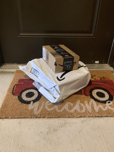 Amazon packages quickly arrive at doors but with little to no contact because of COVID-19 protocol.