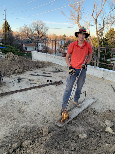 Dakota Ridge junior Milos Jankovic, in the process of constructing his and his fathers two story office building. 