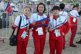 Some North Korean youth participants at the closing ceremony of the 2018 Summer Youth Olympics. 