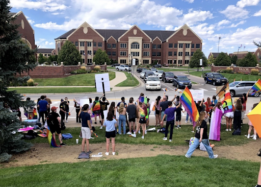 Students at Valor Christian High School walked-out in support of coaches Inoke Tonga and Lauren Brenner.
