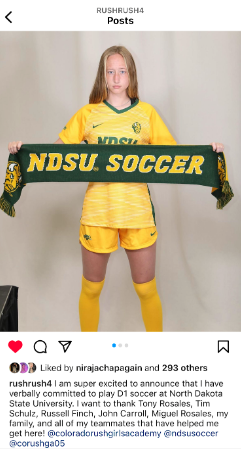 Senior Hannah Arnold is off to NDSU, located in Fargo, North Dakota.