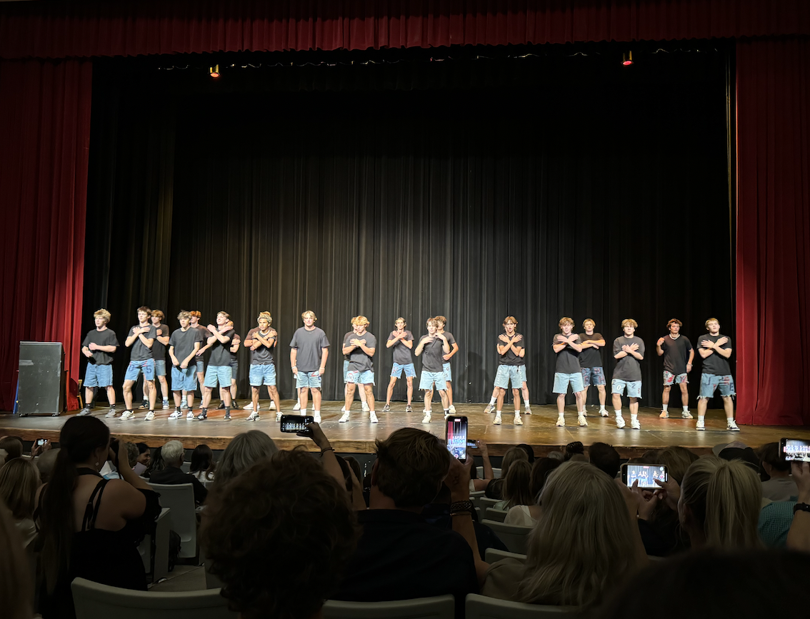 All 23 of the Mr. Dakota contestants line up before the show starts on Monday, September 9, 2024.  