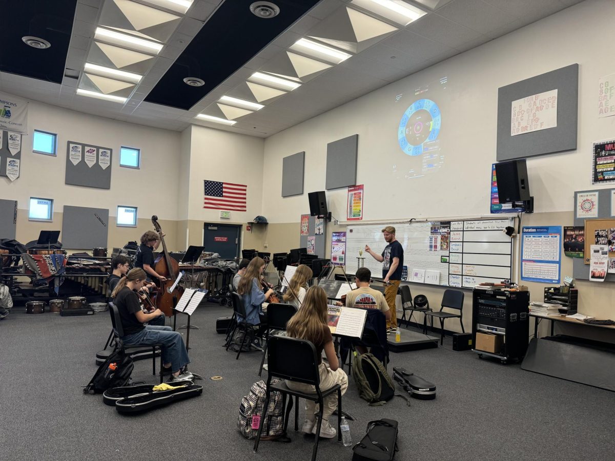 Cody Kiesling teaches jazz band, symphonic band, string orchestra, chamber orchestra, and marching band at Dakota Ridge High School. 