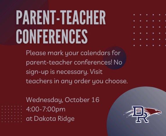 Conferences take place on Wednesday, October 16, 2024 in the DRHS gym