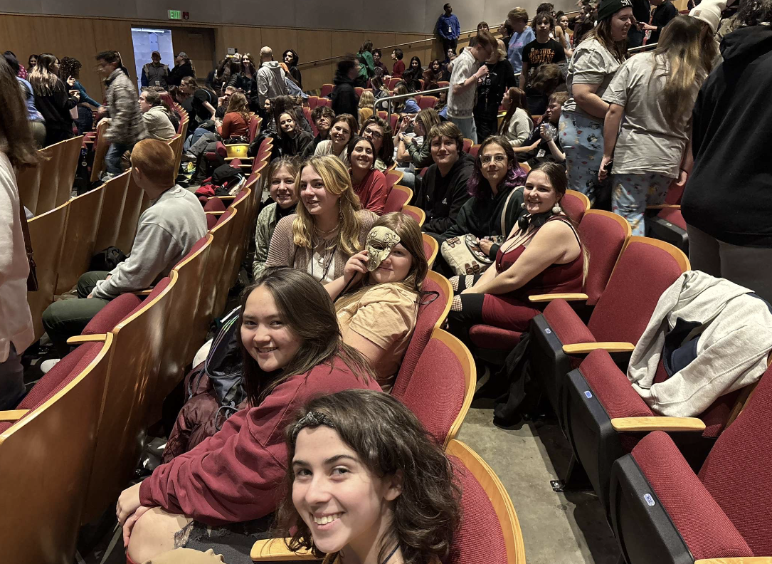 DRHS theatre troupe members watch a showcase of plays chosen from among participating Colorado schools during Thescon in downtown Denver, December 12-14, 2024.