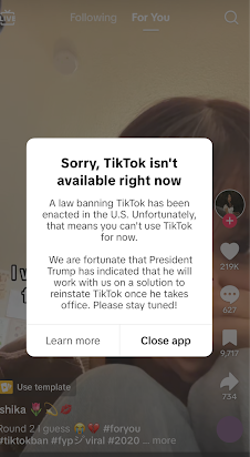 TikTok's most recent ban took place on January 18, 2025. The reason for this specific ban was due to a collection of data issues. 
