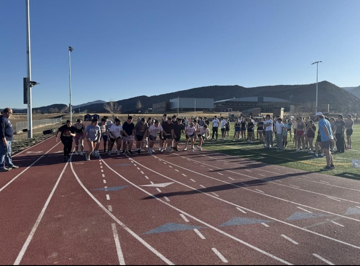 DRHS track team participates in their first official scrimmage on March 1, 2025.  The team started their season by running a 4x400 relay, with each member doing a lap as part of their warm up. According to team runner, DRHS senior Owen Robertson, the team was excited, but very nervous, because they have been out of practice for so long. To celebrate their official start, they had a team dinner to welcome new members. They have their first official meet quickly approaching on Saturday, March 8, 2025, at Jeffco Stadium. Robertson says the team is eager to start the season and test their boundaries. 
