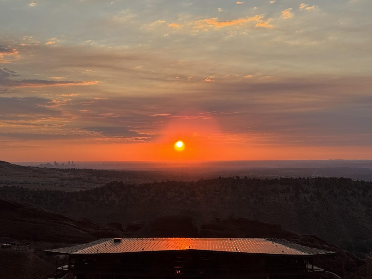 DRHS seniors gather at Red Rocks before dawn to watch the sunrise on August 22, 2025. Other schools joined this annual event and took pictures to remember the golden moment. From group photos behind a frame to solo shots looking at the sunset, this was a morning to remember for the class of 2026.