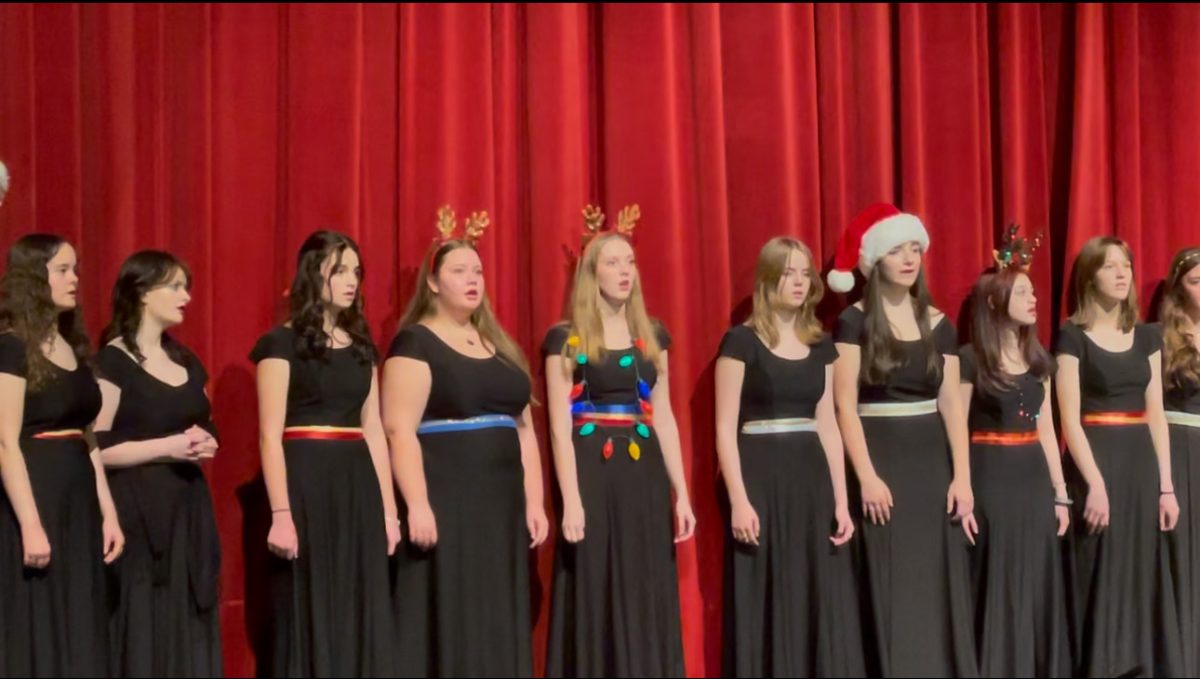 Choir students join the winter concert in December, having their own songs to sing and festively dressed to celebrate the season. Naturally, many of the songs were holiday or winter-themed as well.